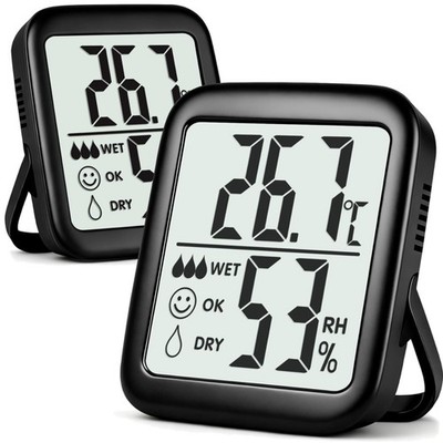 Antonki 2er-Set Digital Hygrometer & Thermometer für Innenräume