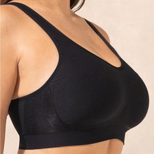 Truekind Daily Comfort Wirefree Shaper Bra Black Size 3XL