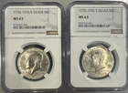 1776-1976 S Silver NGC MS63 Kennedy Half Dollar Coin - 2 Coin Lot