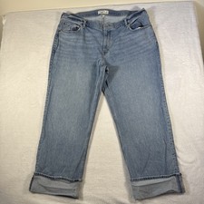 Abercrombie  Fitch Curve Love The Baggy Low Rise Jeans 34 18 Short Medium Wash