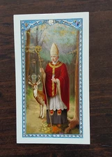 Saint Hubert Prayer Holy Card Patron of Hunters