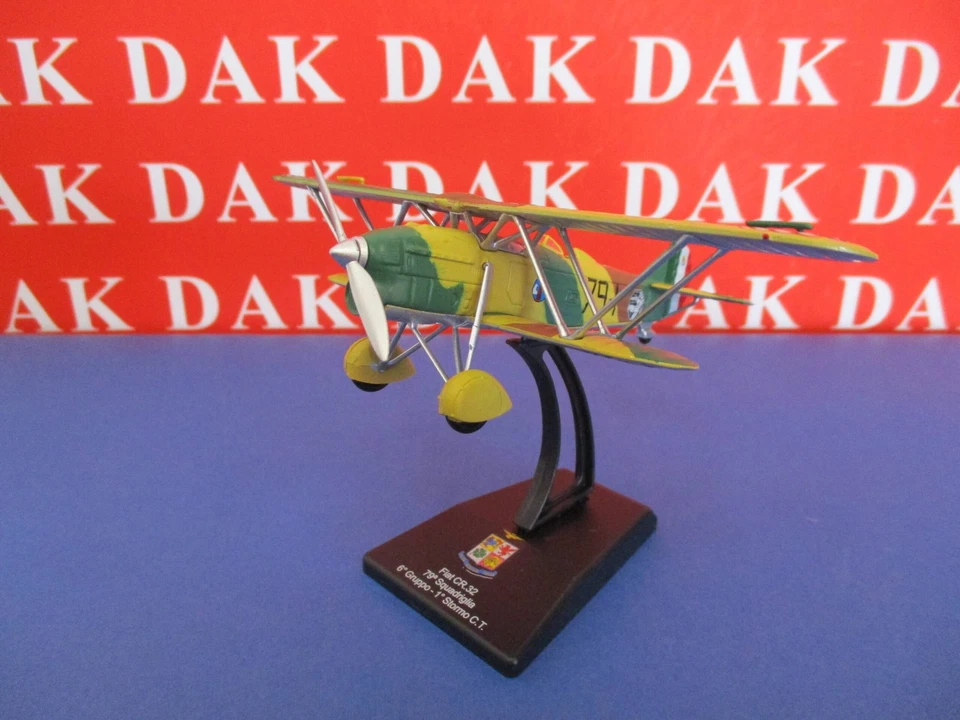 Die cast 1/72 Modellino Aereo Aircraft Fiat CR.32 79 Squadriglia 6 Gruppo 1 Stor - Immagine 2 di 4