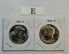 2016 P & D UNC Clad Kennedy Half Dollar Set in CB Flips -Free Shipping - E3
