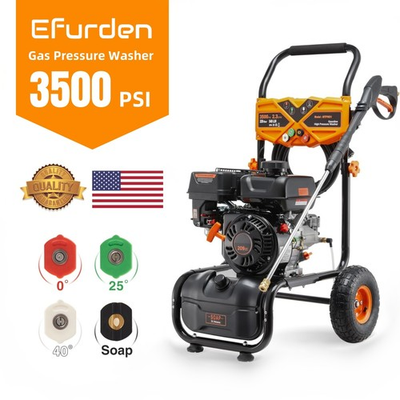 #ad Efurden 3500PSI Gas Pressure Washer Cold Water 2.3GPM 209cc with 4 Quick Nozzles $269.99
