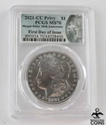 2021 USA $1 Silver Coin MORGAN DOLLAR 100th Anniversary "CC" Privy PCGS MS70