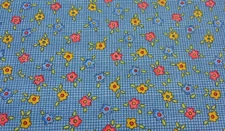 Cotton Peter Pan Fabrics Playmates by Little Quilts Pink/Yellow Floral 1yd x 44"