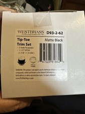 Westbrass D93-2-62 1-1/2" Tip-Toe Bathtub Drain Plug Trim Set Two-Hole Overflow