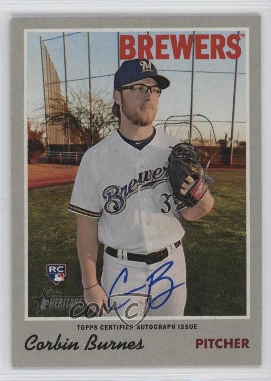 2019 Topps Heritage Real One Auto Corbin Burnes #ROA-CBU Rookie Auto RC 1pd