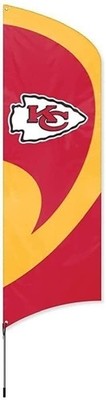 Kansas City Chiefs Tall Team Flag Tailgating Flag Kit 8.5 x 2.5 feet with Pole