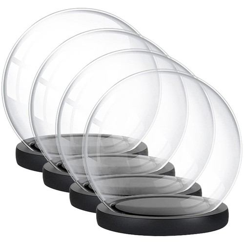 Cupola in vetro SABIKA con base in legno nera, trasparente, 16cm, 12,1cm