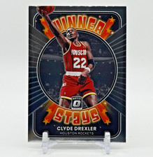 Clyde Drexler 2021-22 Panini Donruss Optic Winner Stays #15 Rockets HOF NM