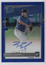 2020 Panini Donruss Optic Blue Mojo Prizm 73/99 Brock Burke #RRS-BB Auto 1ek2