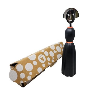 A di Alessi Anna Pepper Mill Black Modern Italy Silver Plastic