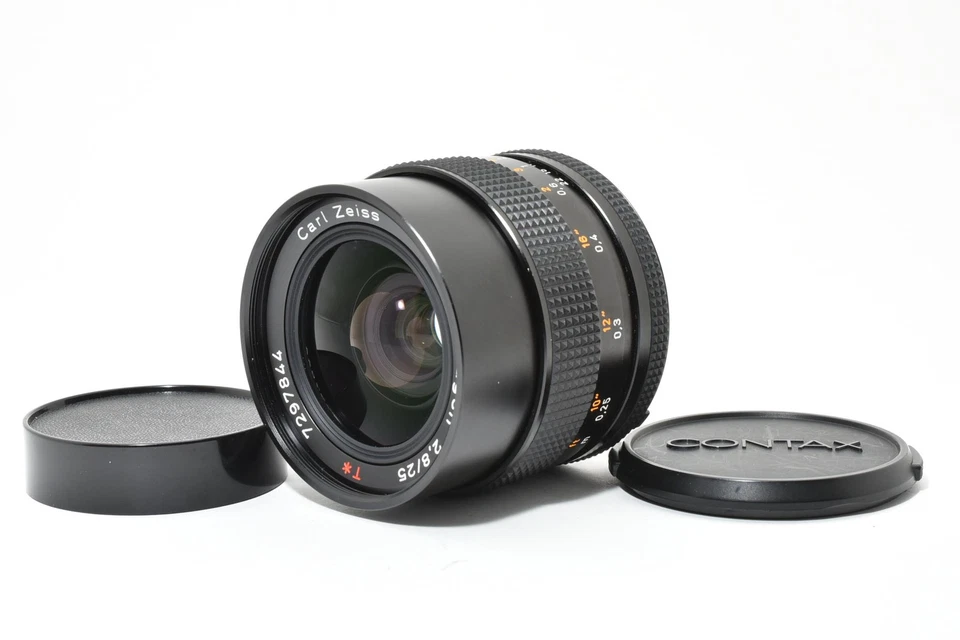 [几乎完好 +] Contax Carl Zeiss Distagon T* 25 毫米 F/2.8 毫米 J 镜头 C/Y 日本制造 — 第 3/4 张图片