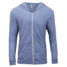 Alternative Apparel Men's Eco-Jersey Zip Hoodie Size M Blue. NWT. FREE SHIPPING.