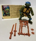 Vintage 1988  Teenage Mutant Ninja Turtles - Original Leonardo- with File Card