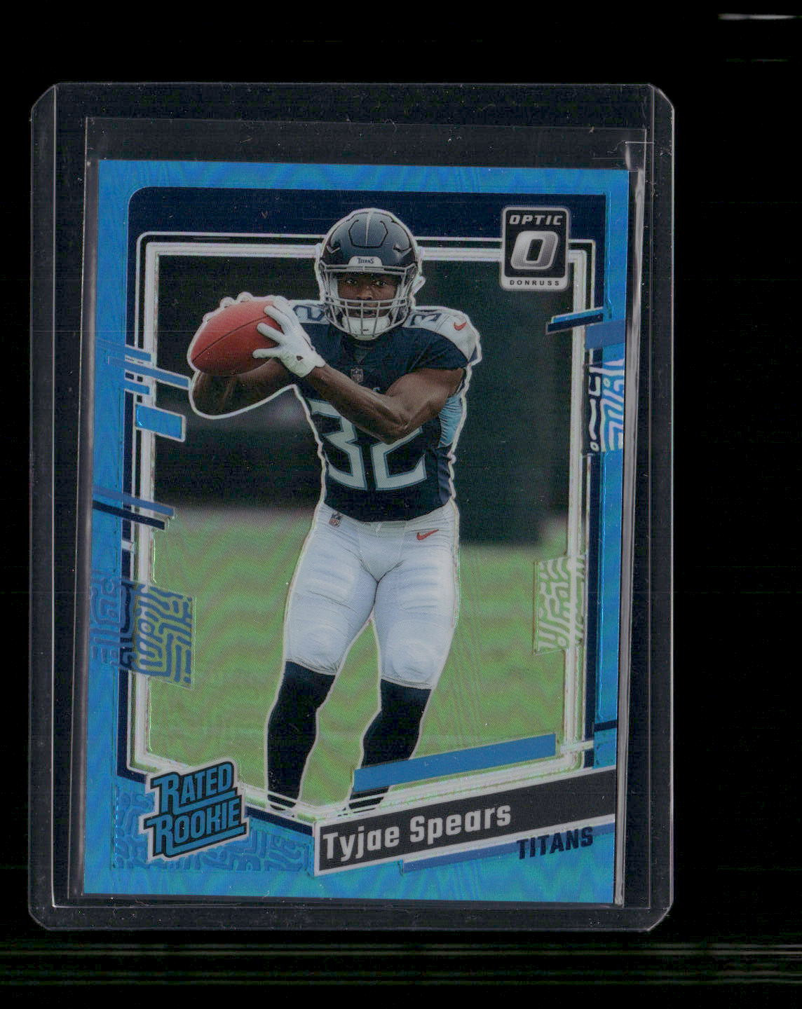 2023 Donruss Optic Aqua #297 Tyjae Spears Tennessee Titans /299 RC