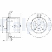 2X Delphi Bremsscheibe BG3202 FüR V40 Volvo S40 Carisma Mitsubishi Star Galant 1