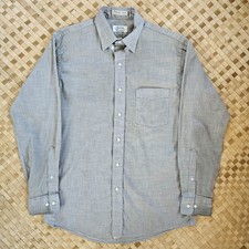 Vintage Arrow Fairfield Pinpoint Oxford 15.5 32/33 Gray Pima Cotton 90s USA