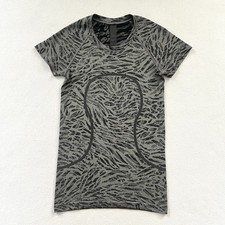 Lululemon Swiftly Tech 2.0 Short Sleeve SS Primal Clash Black Grey Print Shirt 4
