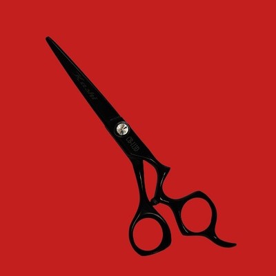 Kashi CB-113D Japanese Cobalt Steel Black 6'' Hair Cutting Shears / Scissors