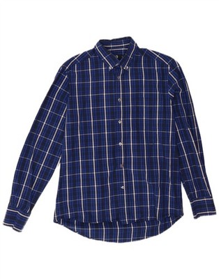 DACK'S Herren Hemd Regular Fit Small blau kariert Baumwolle BF02
