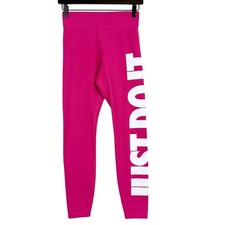 Nike Sportswear Womens High Rise JUST DO IT Leggings Pink 27  - Size Snb