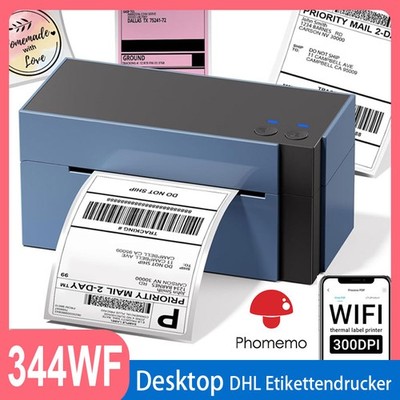 Phomemo 344 WiFi Etikettendrucker DHL Versandetiketten Drucker WLAN Desktop