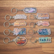 Disney Lorcana Holographic Binder Tag Keychains