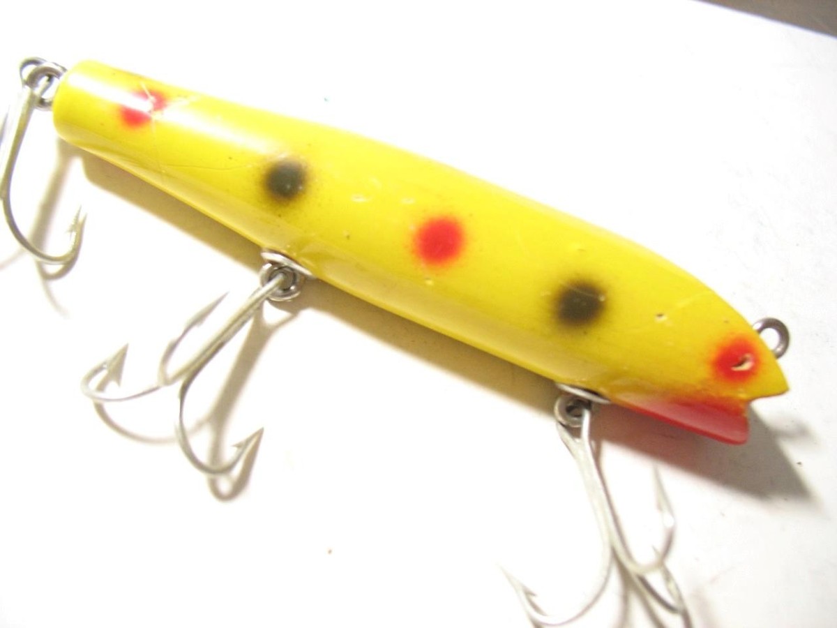 Leurre De Pêche Vintage Creek Chub Darter - Blanc Et Rouge, Fabrication US
