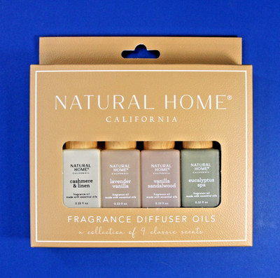 Natural Home California Diffuser Oils Set of 4 Classic Scents New