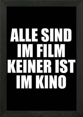 Alle sind im Film keiner Framed Wall Art Poster Canvas Print Picture