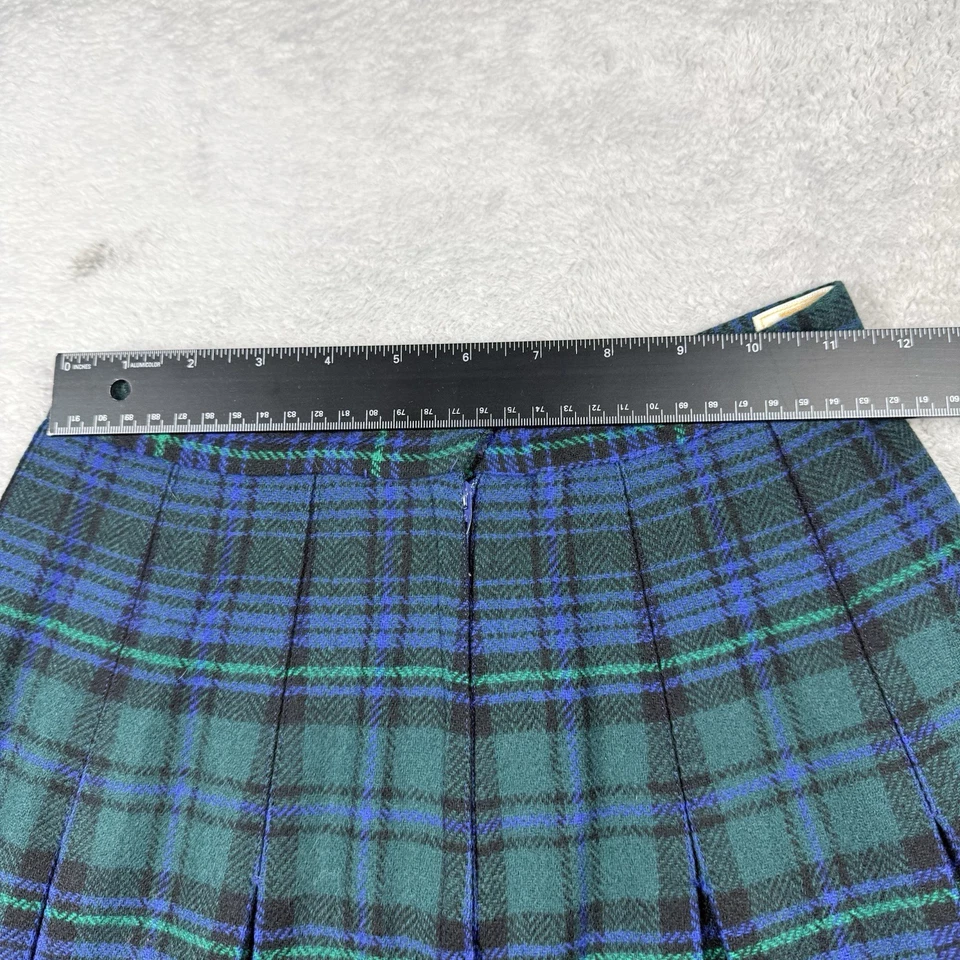 Falda Pendleton Mujer Talla 10 Lana Baird Tartán Plisada Falda Escocesa Azul **LEER** Foto 4 de 4