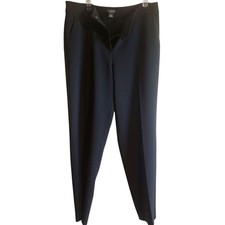 St. John Caviar Pants Women's Emma Black Sz 10 Quiet Luxury Dress Trouser Pant