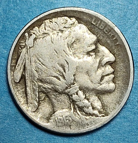 1913 Buffalo Nickel Type 1 / Fine to Very Fine F VF / Low Shipping / Coin #BN06
