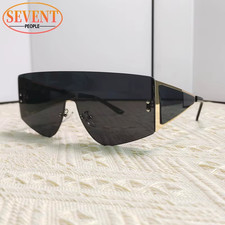 Oversized One-Piece Sunglasses Women Men 2026 Luxury Brand Designer Fashion Big