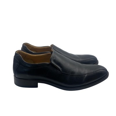Johnston & Murphy Shoes Mens Size 9.5 Black Leather Slip On Dress Oxford 15-7965