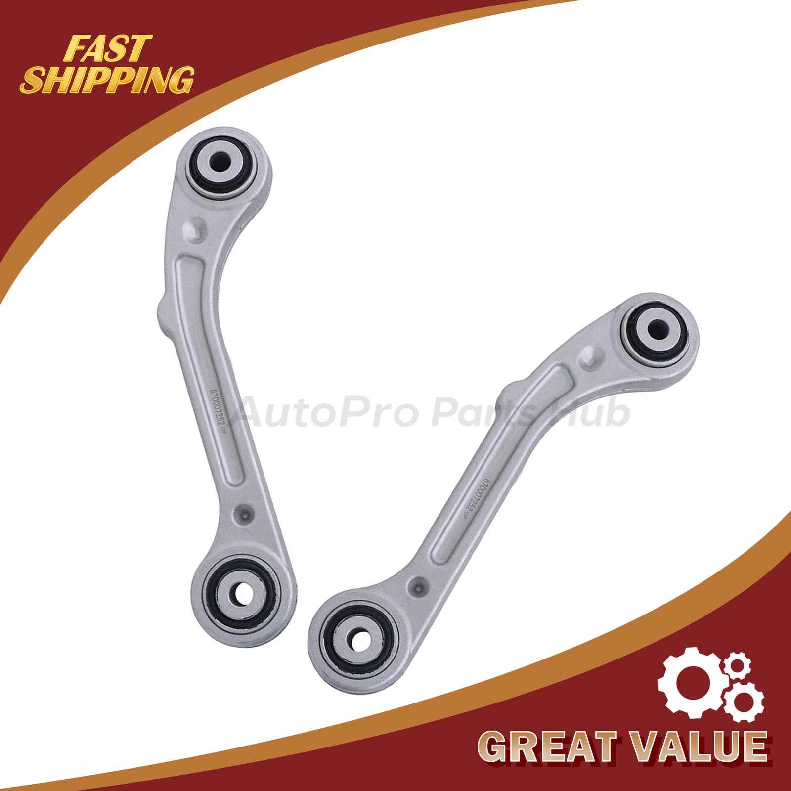 2PCS 670007252 For Maserati Ghibli Quattroporte Rear Suspension Control Arm Kit