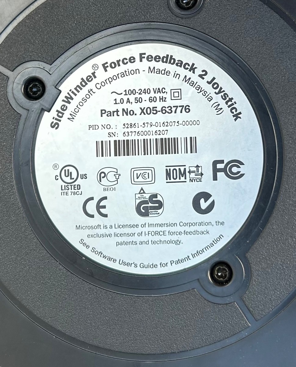 マイクロソフト　サイドワインダーフォースフィードバック2 Amazon.com: Microsoft Sidewinder Force Feedback 2 Joystick