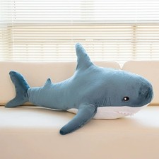 Shark Blue 24 Inch Stuffed Animal Plush Toys Toddler Soft Dolls Kids Gifts
