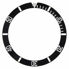 BEZEL INSERT ALUMINUM FOR ROLEX SUBMARINER BLACK 16610 16800
