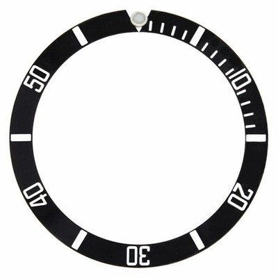 BEZEL INSERT ALUMINUM FOR ROLEX SUBMARINER BLACK 16610 16800
