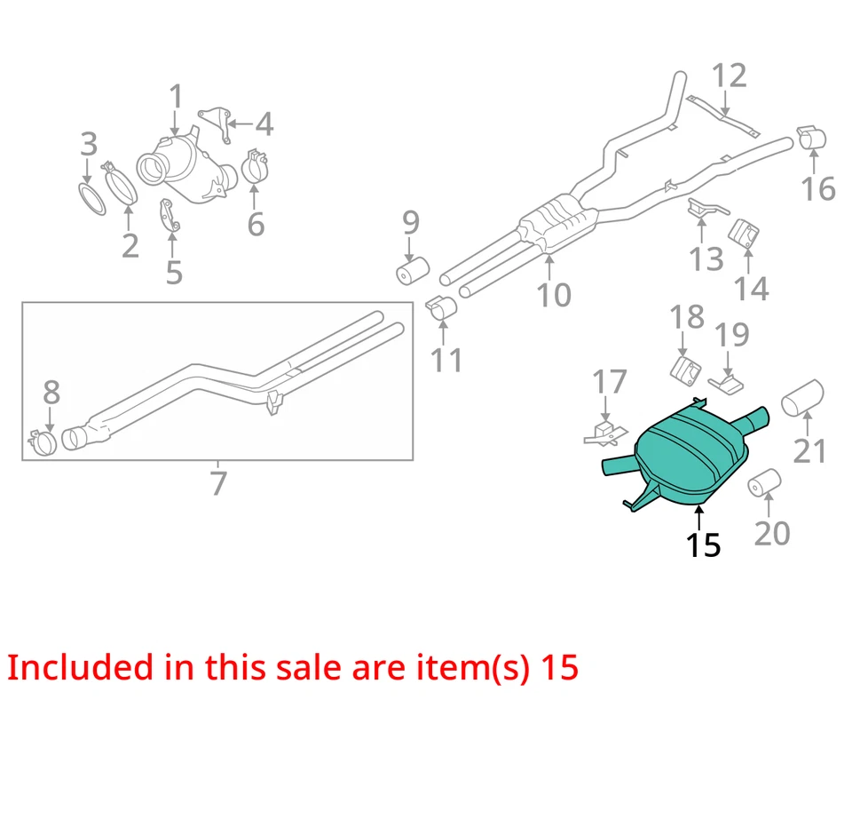 Silenciador de escape trasero derecho BMW 3.0t OE 18307646930 ⚡️ Se adapta a BMW 535I 2011-2016 Foto 4 de 4