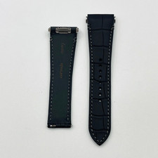 Cartier Santos XL Black Alligator Leather Strap Watch Strap KDAVLAKY 23/18