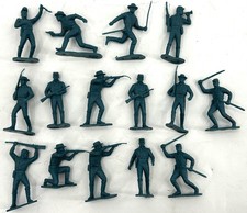 Vintage Lot of 15 Marx Toys Civil War Confederate Army Infantry Plastic Soldiers