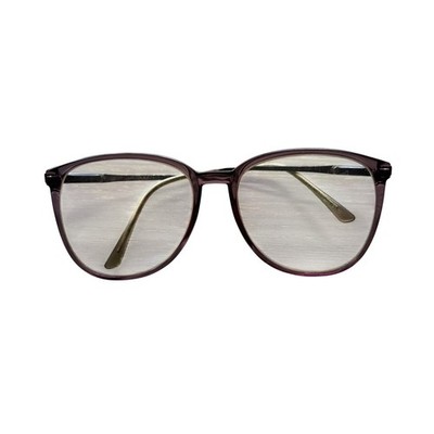 Safilo Oversized Round Eyeglass Frames Purple Translucent 145mm Italy Vintage