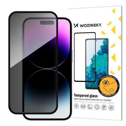 Szkło hartowane Wozinsky Privacy Glass prywatyzujące z filtrem anti-spy na iPhon - Zdjęcie 2 z 9