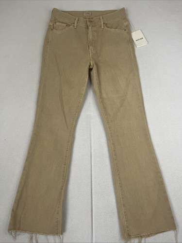 Mother The Insider Ankle Fray in Khaki So Far Gone Wash Jeans Size 26 Denim