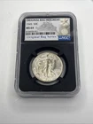 1945 50C NGC Walking Liberty Original Bag Fragment  MS64