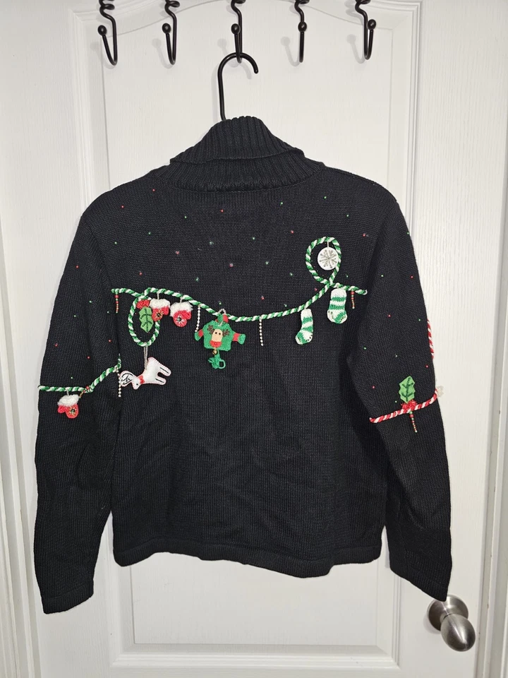 Suéter Berek 2 Takako Sakon Lujo Con Cuentas Navidad Vacaciones De Colección Talla M  Foto 2 de 4